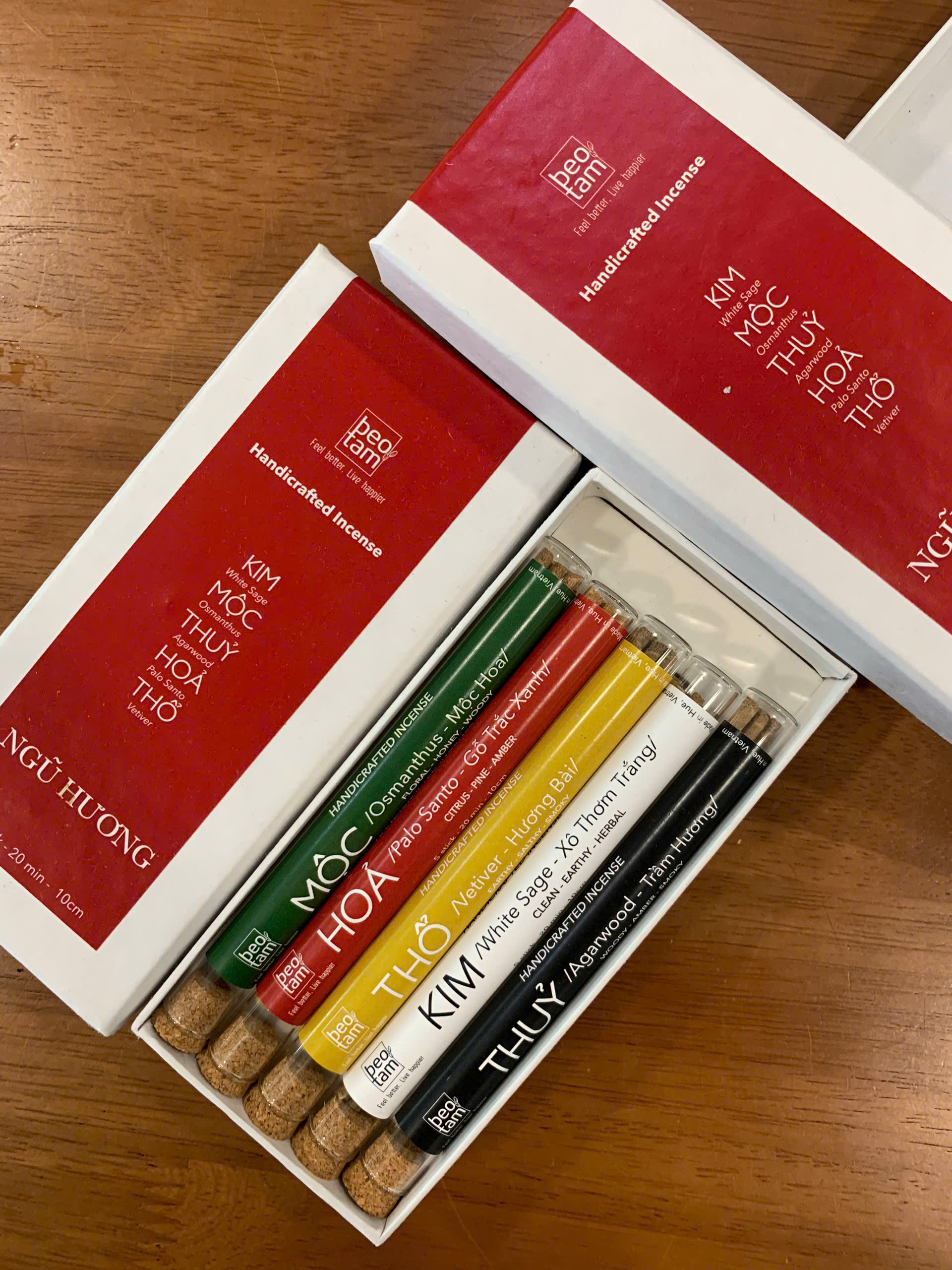 Nhang ngũ hương - KIM, MỘC, THỦY, HỎA, THỔ - Bèo Tấm