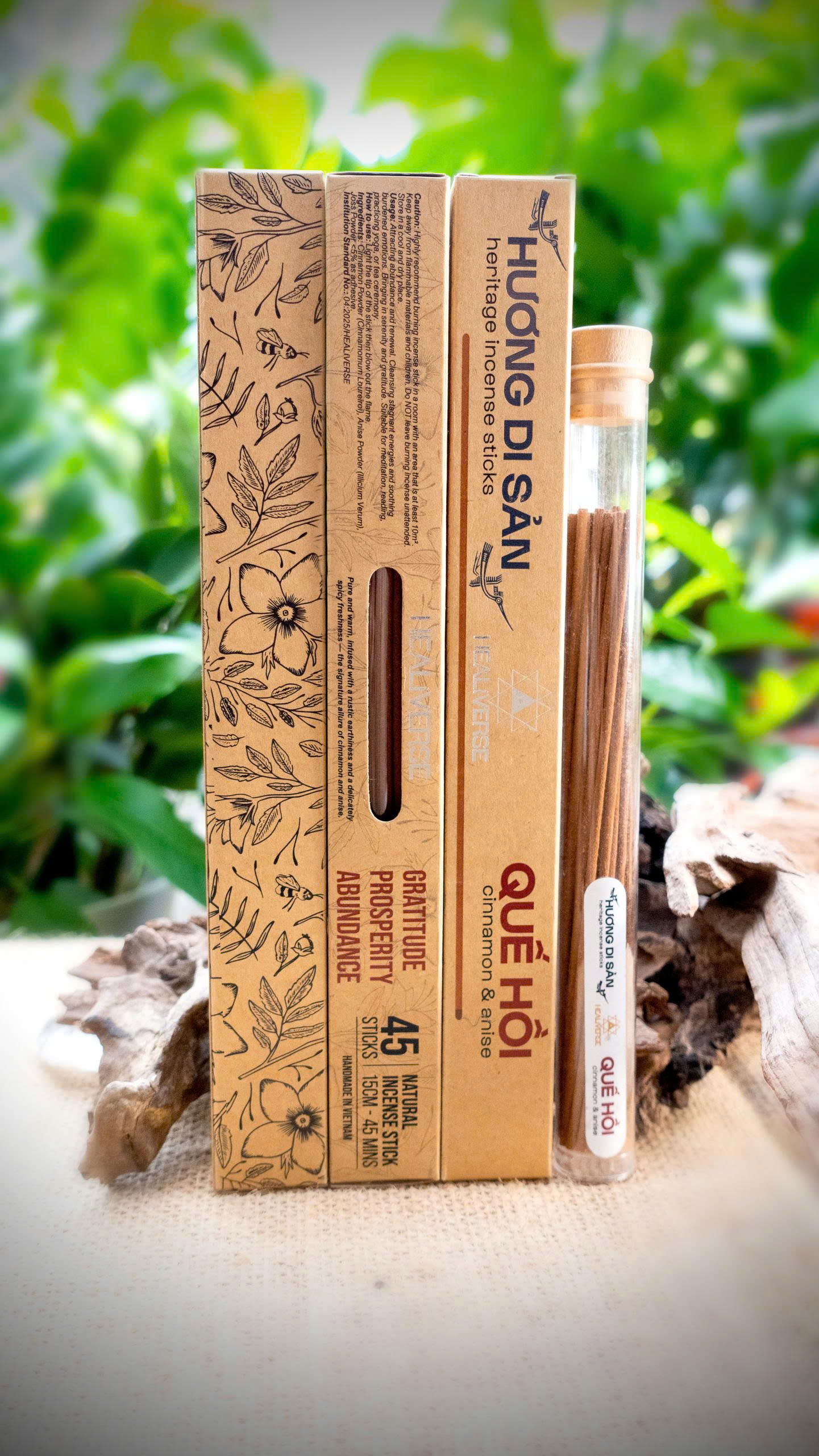 HƯƠNG DI SẢN QUẾ HỒI - Heritage Incense Sticks Cinnamon & Anise - Healiverse