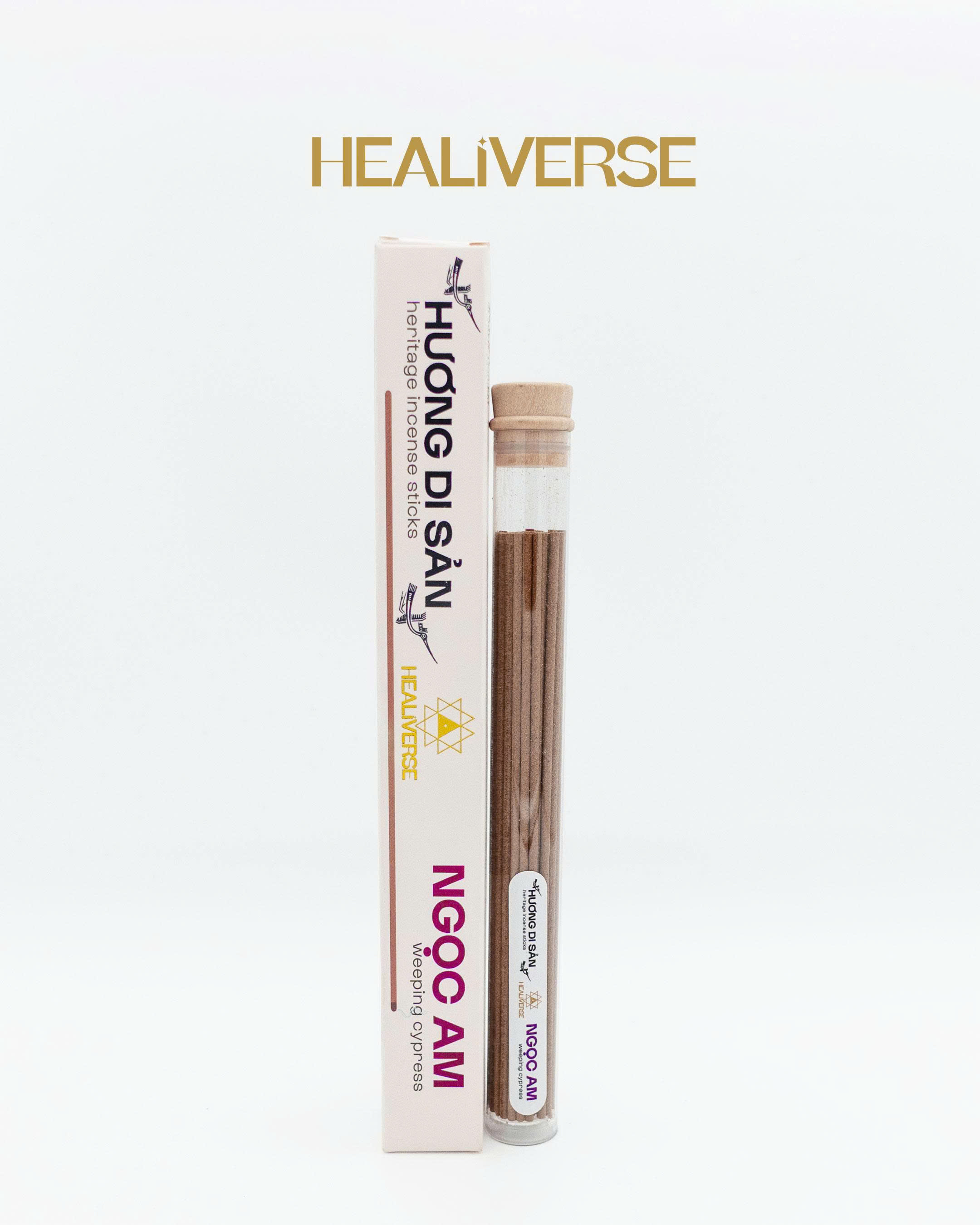 HƯƠNG DI SẢN NGỌC AM - Heritage Incense Sticks Weeping Cypress - Healiverse