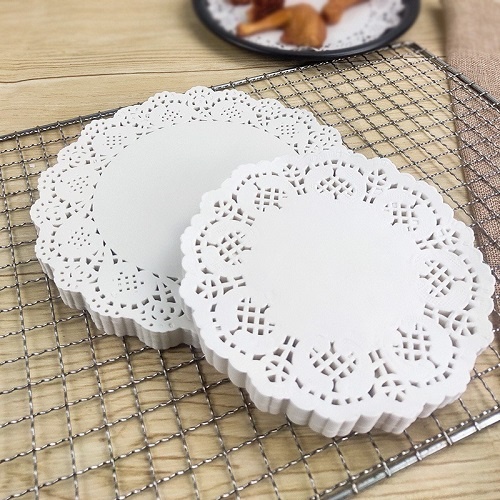 Sét 140 Tờ Giấy Nến 21.5CM Lót Thấm Dầu Ăn Lót Bánh, Giấy Nến Đục Lỗ Thấm Dầu Nỡ Nồi Chiên A4161