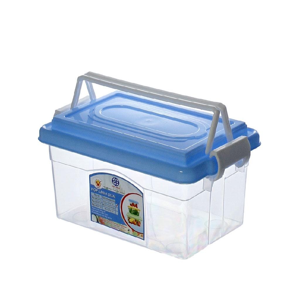 Hộp Lạnh Đựng Thực Phẩm 2 Quai Xách Việt Nhật (6521-3) Đựng Trái Cây Rau Củ Hộp Lớn A1873