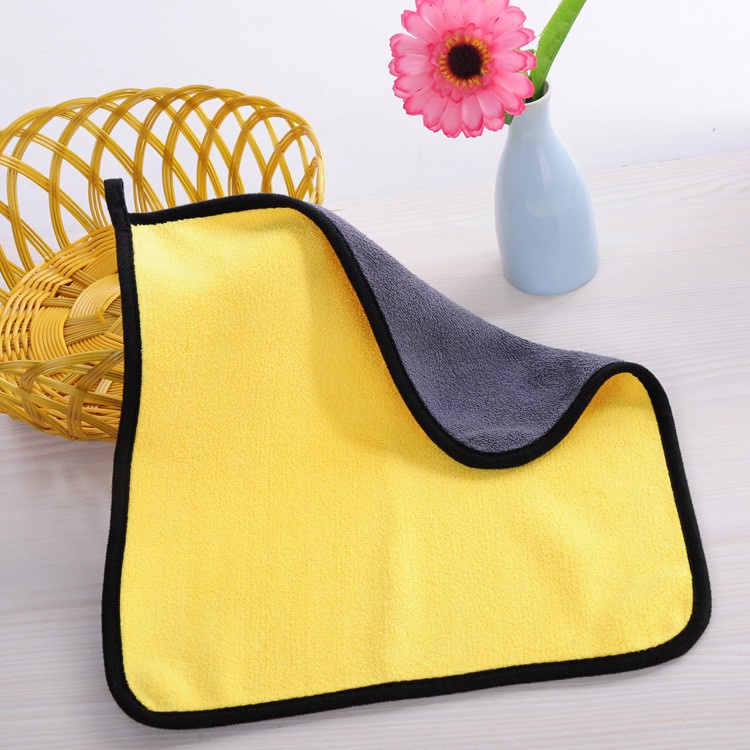 Khăn Lau Đa Năng Màu Vàng Lau Ô Tô Xe Hơi 30X30CM lau bếp lau kính lau tay 2 lớp siêu sạch siêu thấm hút A3844