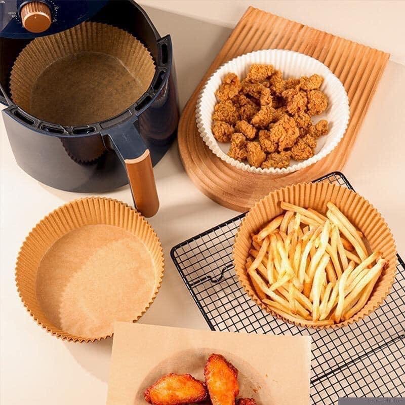 Set 50 Miếng Giấy Nến Lót Nồi Chiên Không Dầu - Giảm Thiểu Tối Đa Dầu Mỡ Bám Vào Nồi Chiên A5321