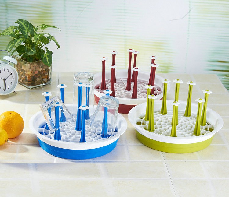 Khay Úp Ly Cốc Việt Nhật 8 Hoa , Giá Úp Bình Sữa, Úp Bình Nước Đa năng (6219) A4652