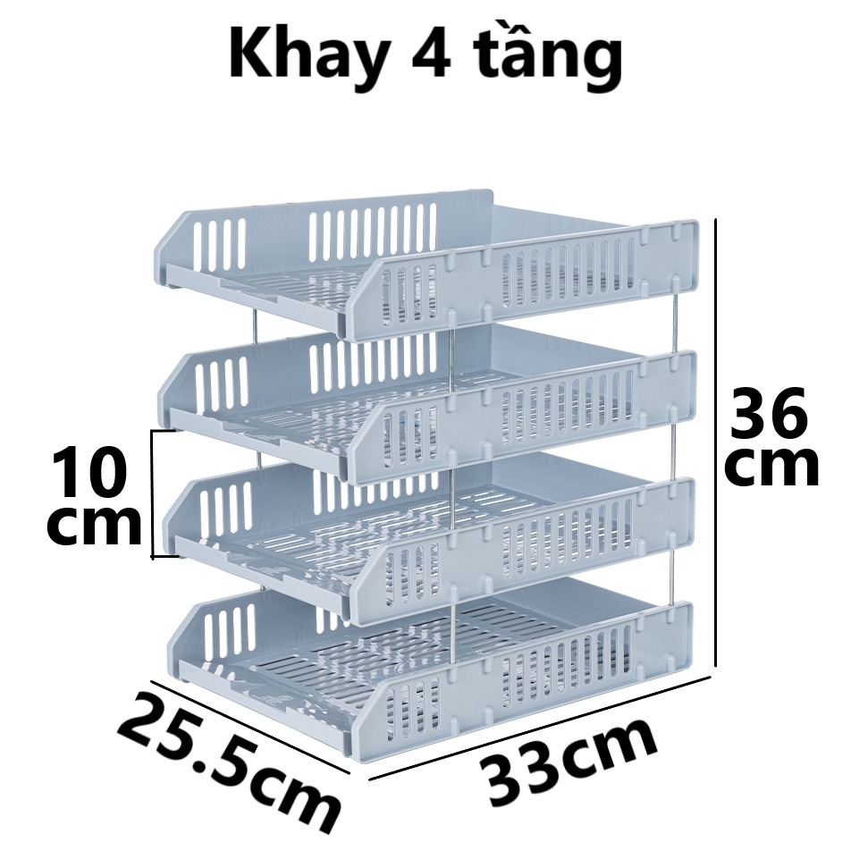 Khay Đựng Tài Liệu Việt Nhật 4 Tầng Sử Dụng Văn Phòng A0852