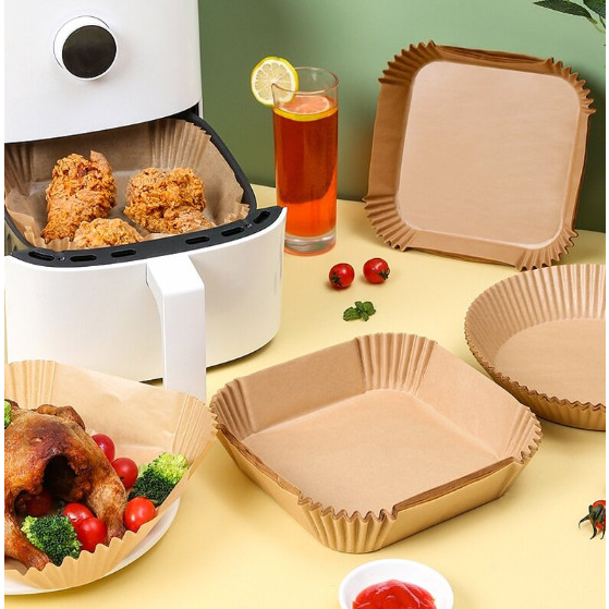 Bịch 50 Giấy Nến Lót Nồi Chiên Không Dầu Hình Vuông Đựng Thực Phẩm Chống Dính Nồi [Bịch] A2922