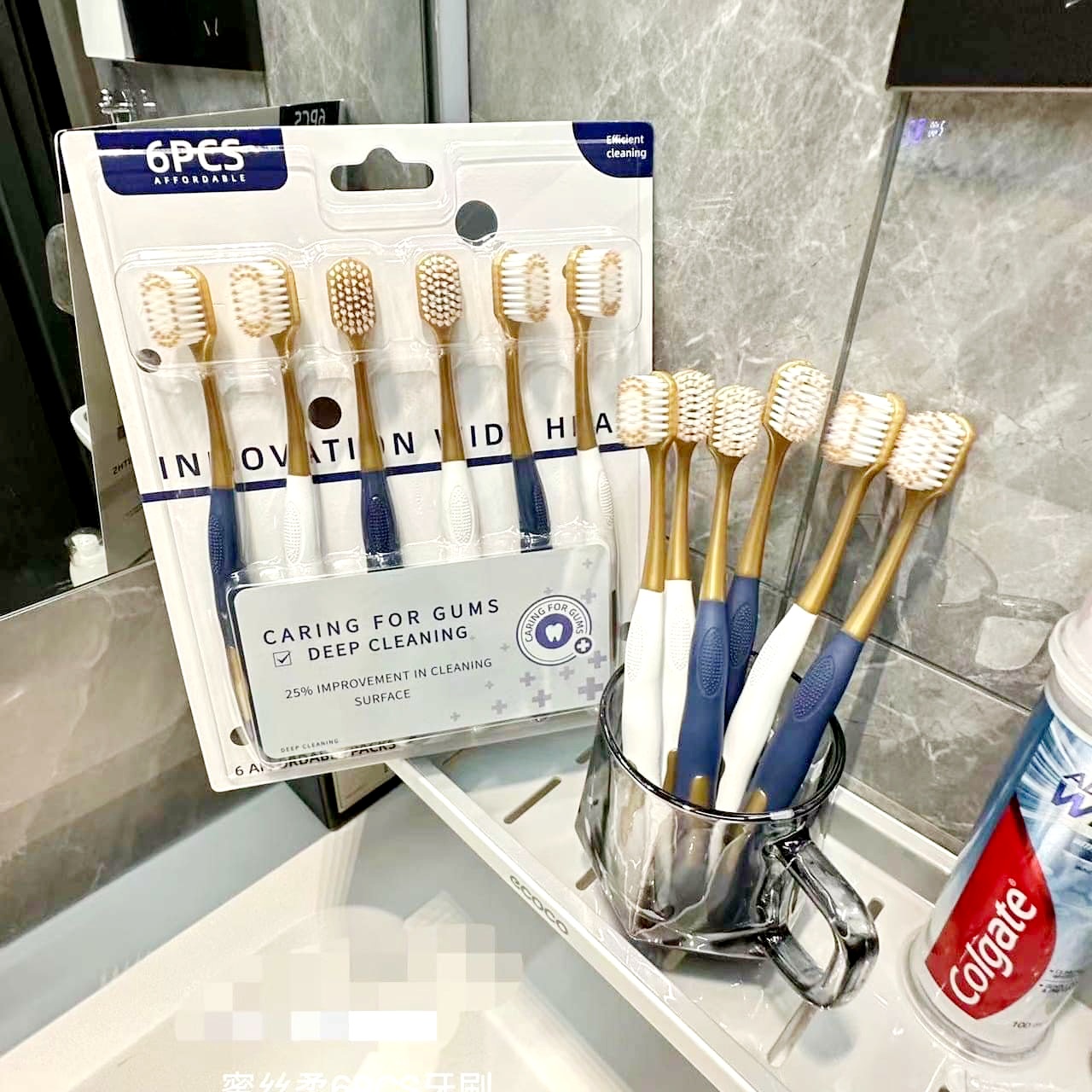 Combo 6 Bàn Chải Đánh Răng Nội Địa Trung Lông Mềm Cao Cấp A2554