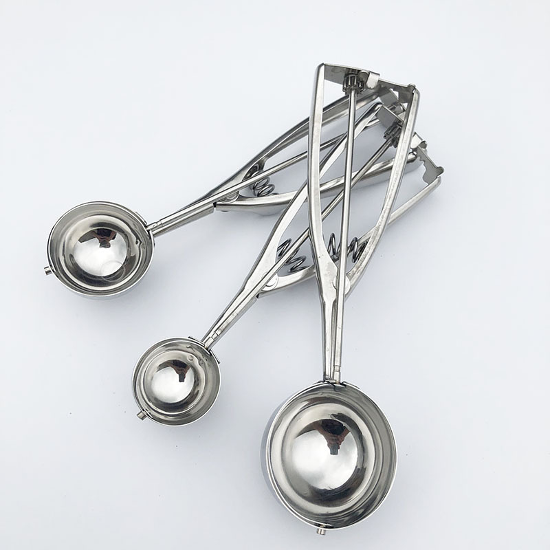 Dụng cụ múc kem Múc trái cây bằng inox muỗng múc kem chuyên dụng muỗng múc trái cây hình tròn A4913