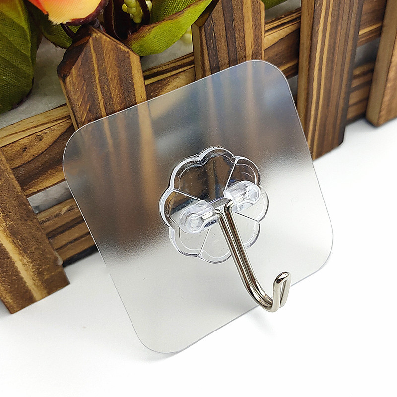 Vỉ 3 Móc Dán Tường Cao Cấp Siêu Dính Chịu Lực Tốt Treo Tường Chắc Chắn 6x6 cm A2534