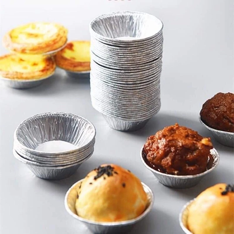 Set 100 Chén Giấy Bạc Lót Khuôn Nướng Bánh B206