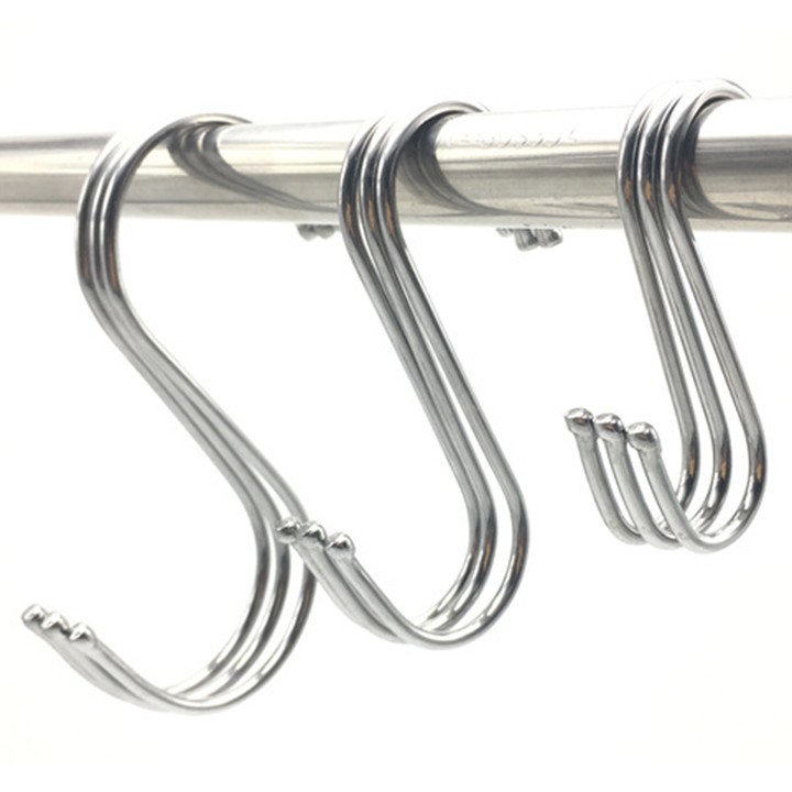 Móc inox Treo Đồ Hình Chữ S Dày Dặn cáp Treo Vật Dụng [1 Cái] A1115
