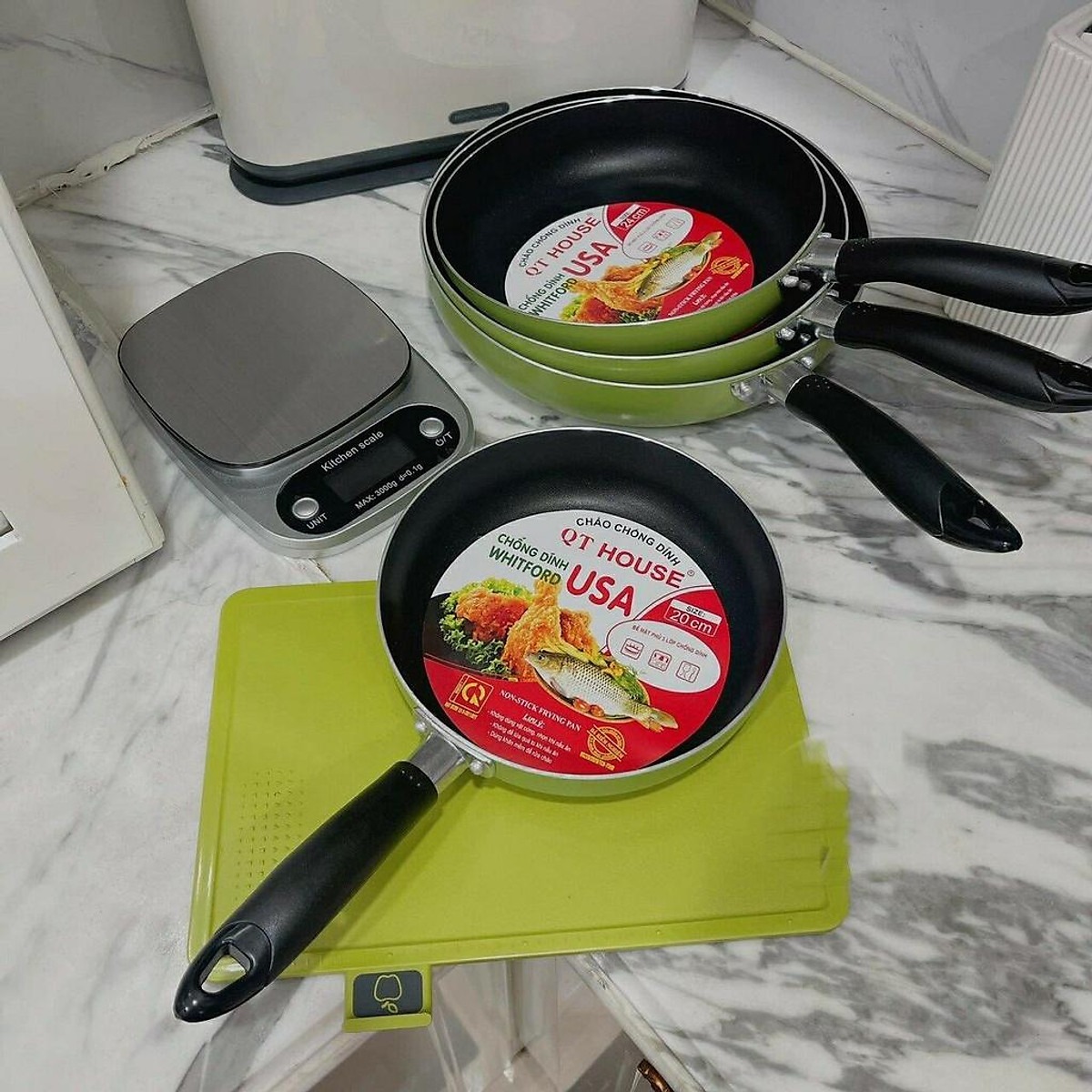 Chảo Chống Dính QT House Đường kính 26CM Hợp Kim Nhôm A0931