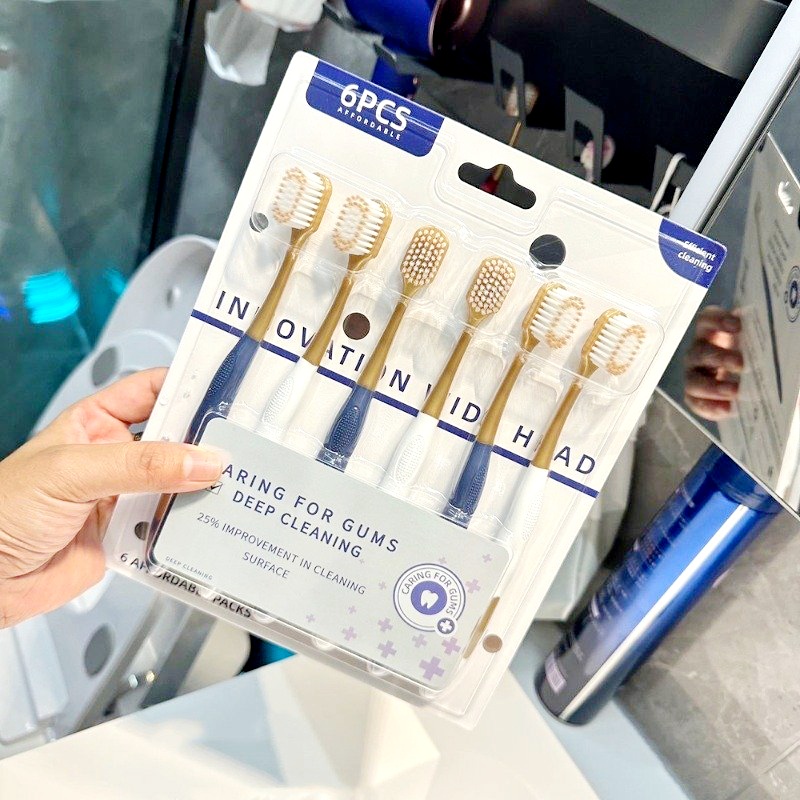 Combo 6 Bàn Chải Đánh Răng Nội Địa Trung Lông Mềm Cao Cấp A2554