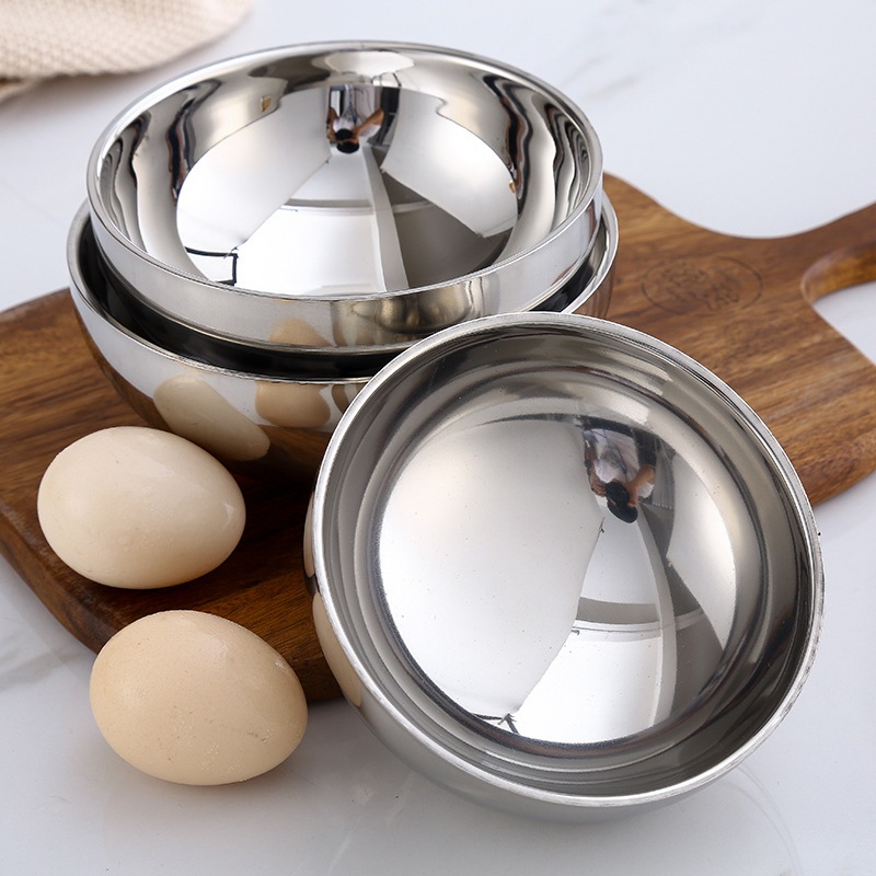 Bát Inox 2 Lớp Cách Nhiệt Chống Nóng, Bát ăn Cơm cho Trẻ em không lo rớt vỡ A4041