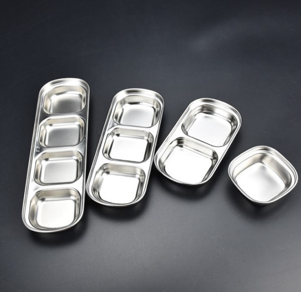 Khay Đựng Gia Vị Nước Chấm Inox 3 Ngăn Siêu Kháng Khuẩn A3532