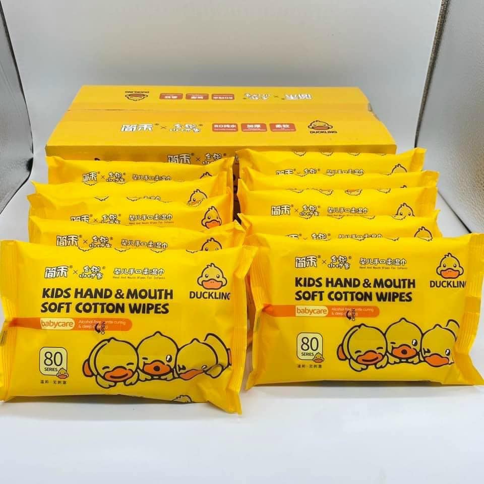 Thùng 10 Gói Khăn Giấy Ướt Con Vịt Vàng DUCKLING A5711