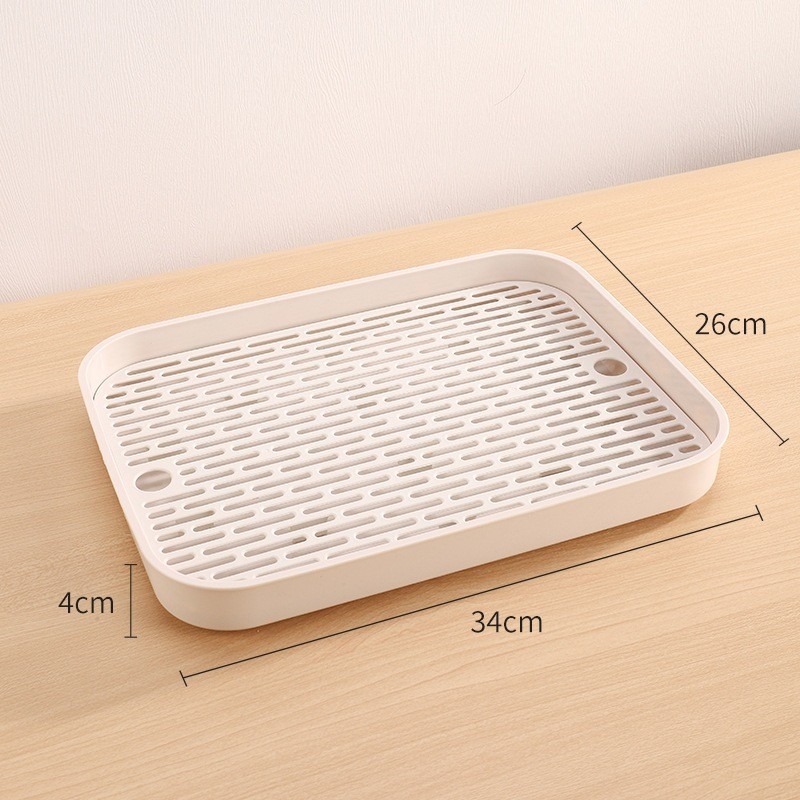 Khay Úp Ly Cốc Hình Chữ Nhật Đựng Bình Trà Nhựa Việt Nhật Cao Cấp (5682) A2161