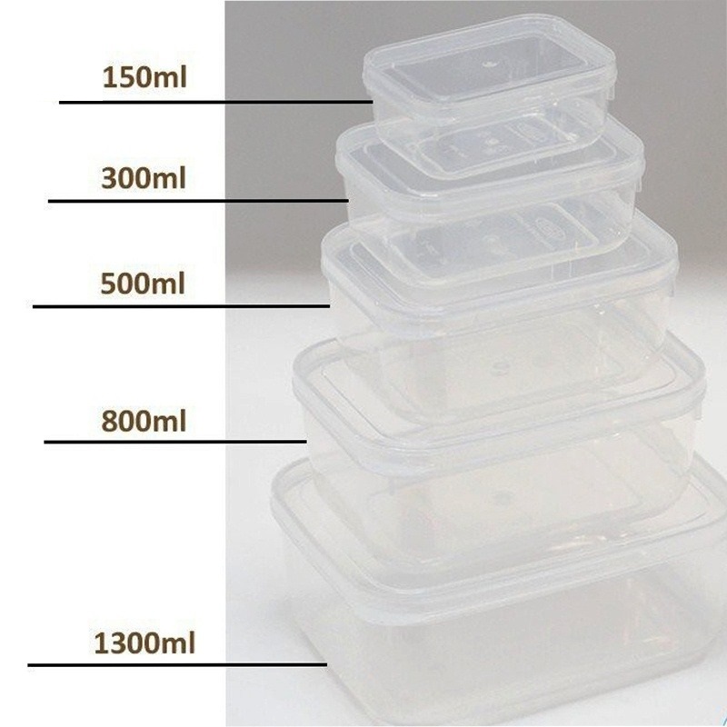 [ 2-300ML ] Hộp Lạnh Bầu Đựng Thức Ăn Trữ Thực Phẩm, Hộp Nhựa Đựng Đồ Ăn, Hộp Lưu Trữ Thức Ăn Bỏ Tủ Lạnh (6685) A2931-2