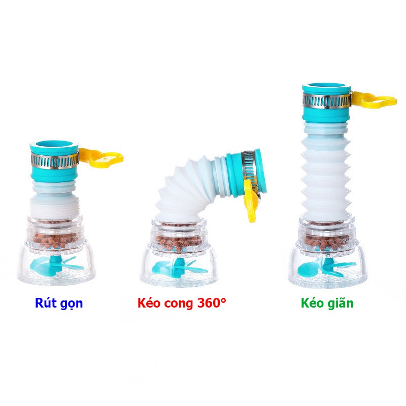 Đầu Vòi Lọc Nước Tăng Áp Xoay 360 Độ - Đầu Lọc Gắn Vòi Nước Bồn Rửa Chén Bát A4152