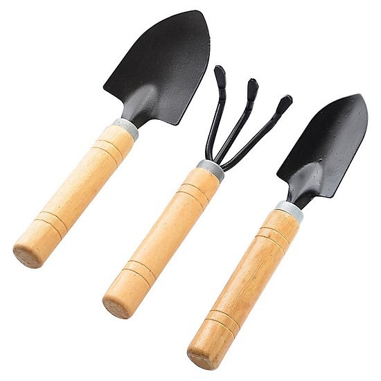 Bộ Cụng Cụ 3 Món Trồng Cây Cảnh, Cuốc Cào Xẻng Làm Vườn Trồng Rau Sạch Tại Nhà A1841
