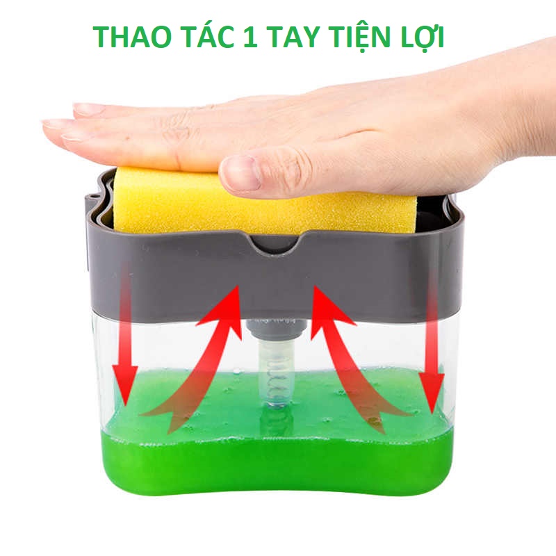 Hộp Đựng Nước Rửa Chén Đựng Xà Phòng Rửa Chén Bát Có Vòi Bơm A2652
