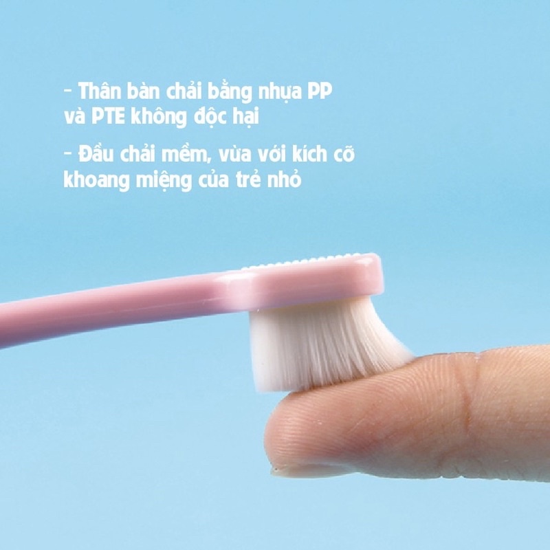 Bàn Chải Đánh Răng Lông Mềm Mini Sotf Cho Bé 1- 5 Tuổi Lông Tơ Siêu Mềm Mịn A4853