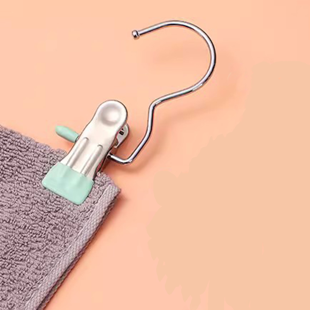 Móc Kẹp Đơn Treo Quần Áo, Mũ, Nón ,Tất, Vớ Bằng Inox Bọc Nhựa PVC Chắc Chắn Tiện Ích A2533