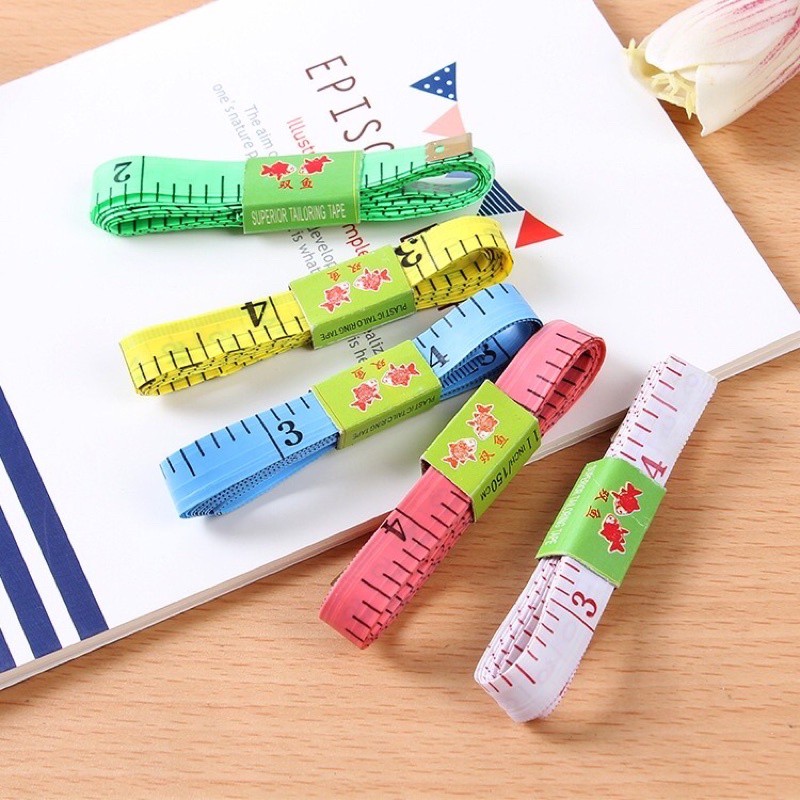 Thước Dây Đo 150cm Đầu Thép Đo Eo 3 Vòng Kiểm Tra Kích thước cơ thể A1048