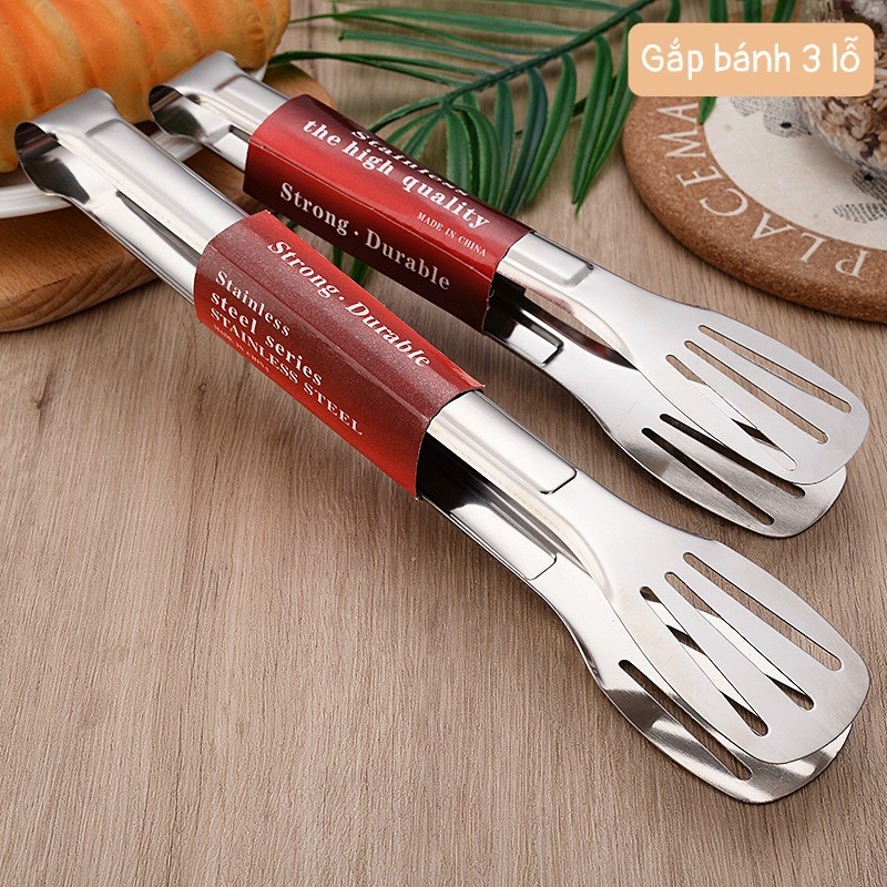 Kẹp Gắp Bánh Salad Gắp Thực Phẩm Inox, Kẹp Nướng Thịt, Gắp Bánh Mì A0342