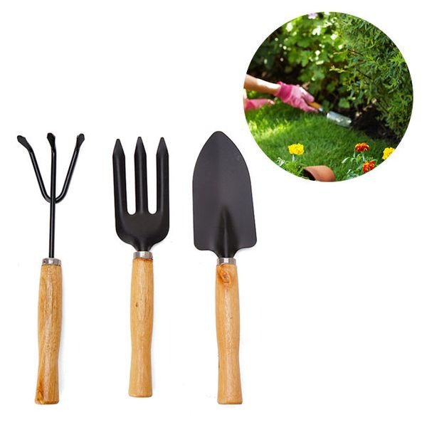 Bộ Cụng Cụ 3 Món Trồng Cây Cảnh, Cuốc Cào Xẻng Làm Vườn Trồng Rau Sạch Tại Nhà A1841