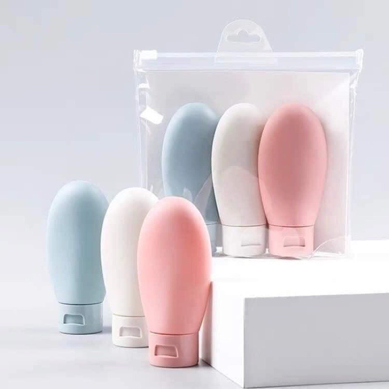 Bộ 3 Lọ Chiết Mỹ Phẩm Silicon Cao Cấp A3752