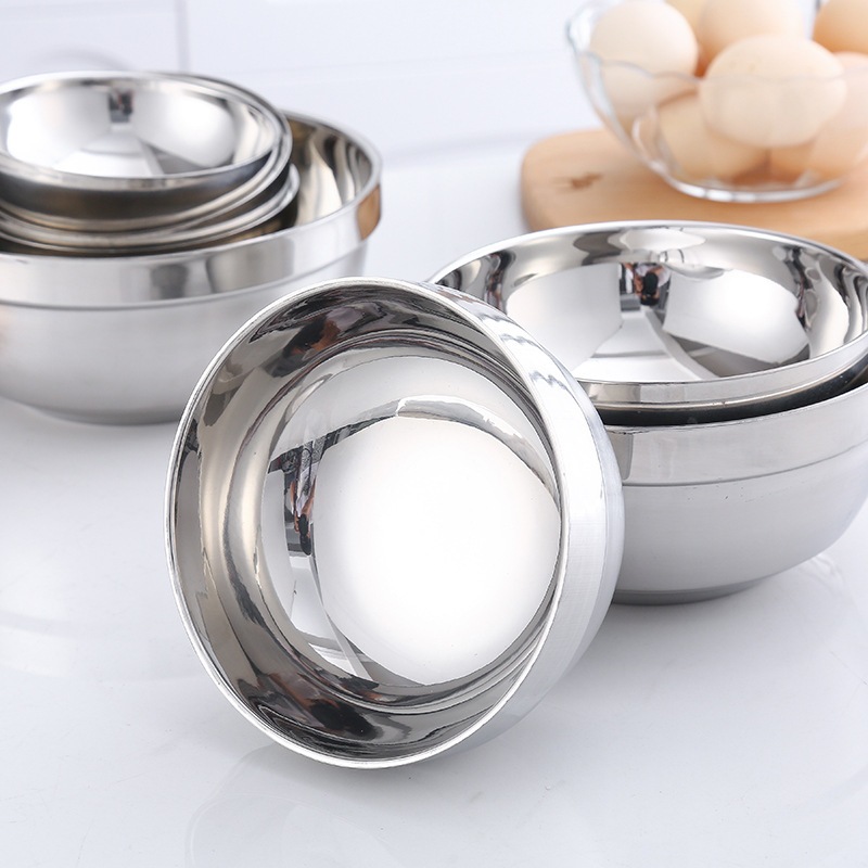 Bát Inox 2 Lớp Cách Nhiệt Chống Nóng, Bát ăn Cơm cho Trẻ em không lo rớt vỡ A4041