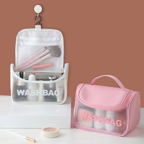 Túi Đựng Mỹ Phẩm Đồ Trang Điểm WASHBAG Túi Đựng Đồ Cá Nhân Du Lịch Chống Thấm Nước Có Nắp Đậy A3142 - Có Nắp