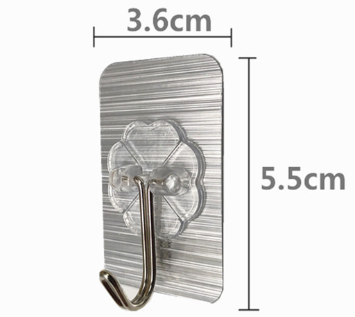 Vỉ 6 Móc Dán Tường Siêu Dính Chịu Lực Chất Lượng Cao 5.5X3.6CM A1911