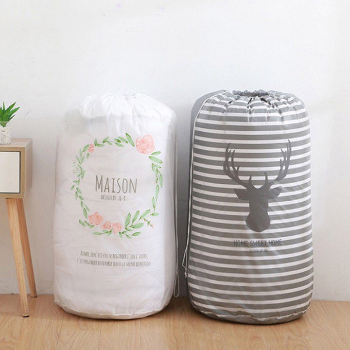 Túi Đựng Chăn Màn Dây Rút Chống Thấm Hình ( Trụ ) 40cm x 83cm A5161