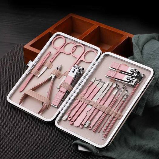 Bộ Dụng Cụ Cắt Tỉa Móng 18 Chi Tiết Đa Năng, Bộ Làm Nail Kèm Hộp  Nhỏ Gọn Siêu Đẹp Sang Chảnh A4831