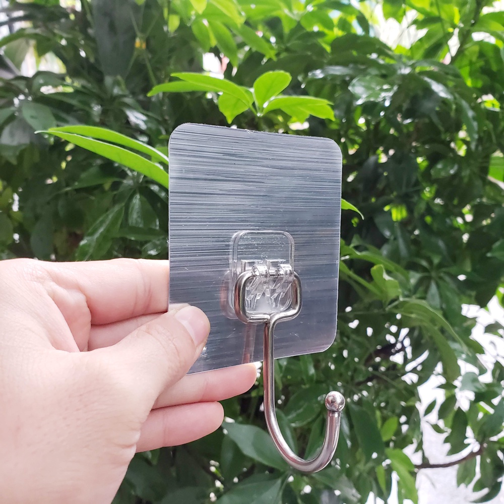 [Bản Lớn] Móc Dán Tường Chịu Lực Nhà Tắm Nhà bếp Móc Thép siêu dính A2413