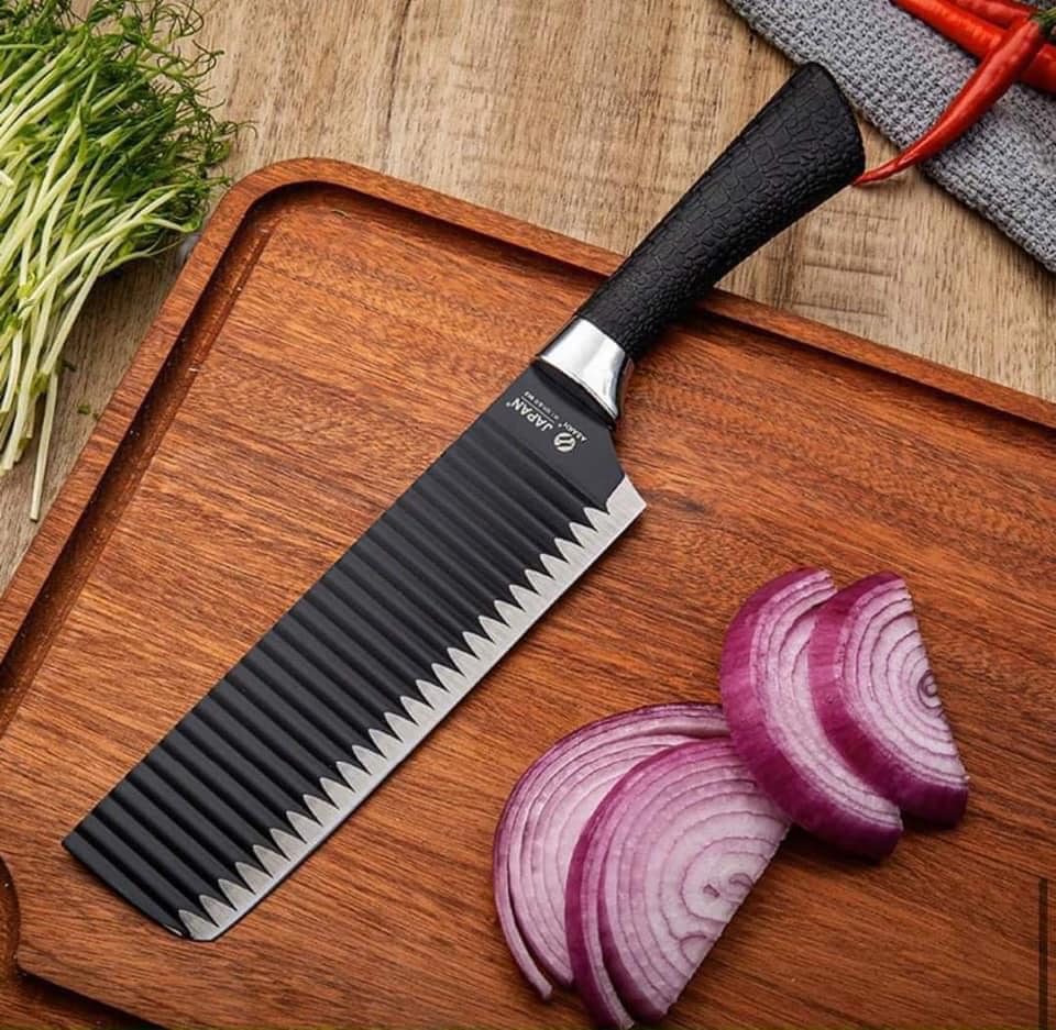Dao Thái Nhật Lưỡi Gợn Sóng ASAKH Bằng Thép Không Gỉ A3531