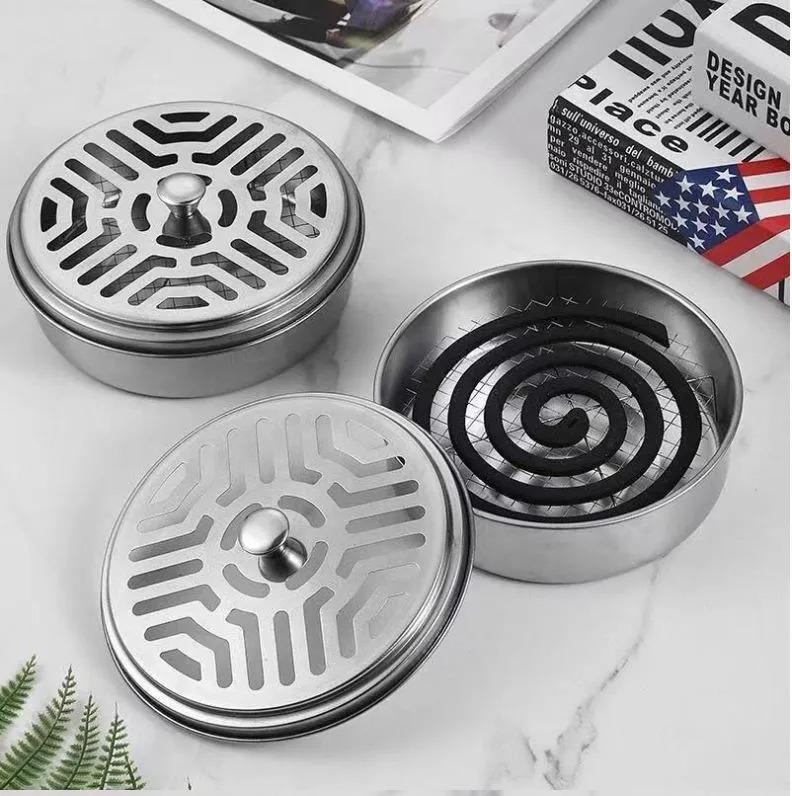 Hộp Inox Đựng Nhang Muỗi Có Nắp Đậy Đựng Nhang Muỗi A1923