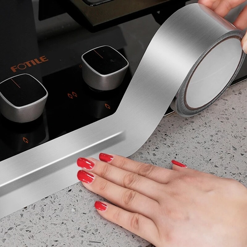 Băng Keo Nhôm Chịu Nhiệt Chống Thấm Nước Dán Bồn Rửa Bếp Nứt Dải Nhà Bếp Phòng A1414