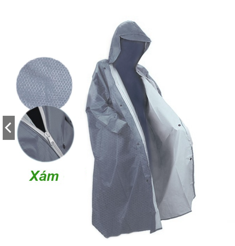 Áo Mưa Da Cá Dây Kéo Khóa AM02