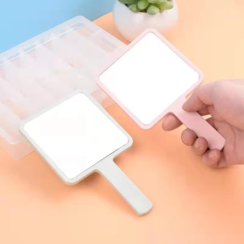 Gương Trang Điểm Cầm Tay Mini Nhỏ Gọn Bỏ Túi tiện lợi màu trơn mang du lịch A4821