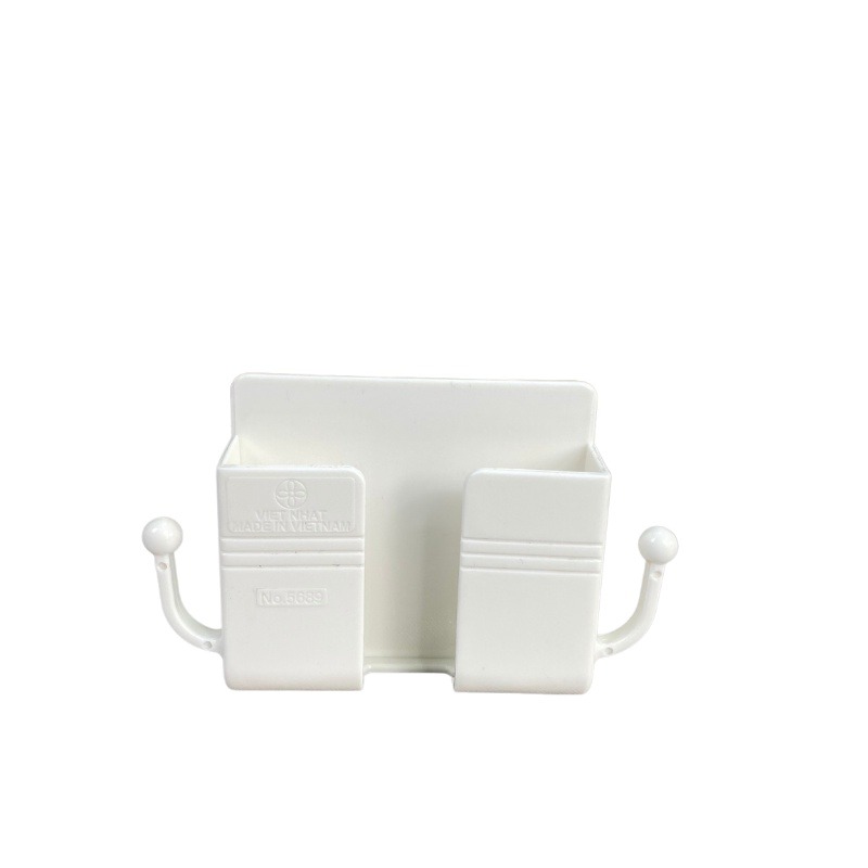Kệ Dán Tường Đỡ Điện Thoại Sạc Pin Việt Nhật Có Móc Treo Đồ (5689) A1442