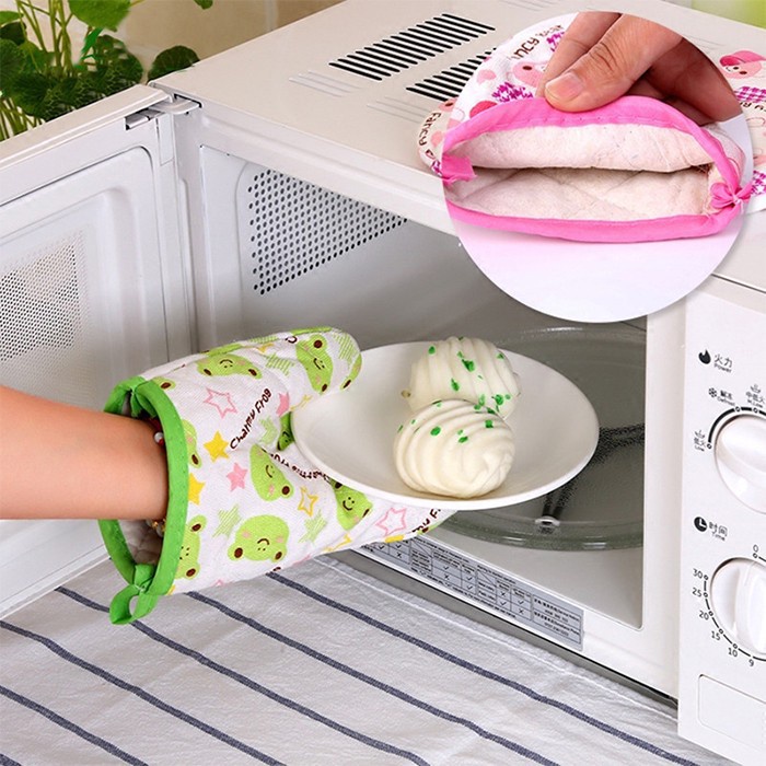 Găng Tay Vải Nhấc Nồi Nóng Mẫu Mới (1 Chiếc) A3922