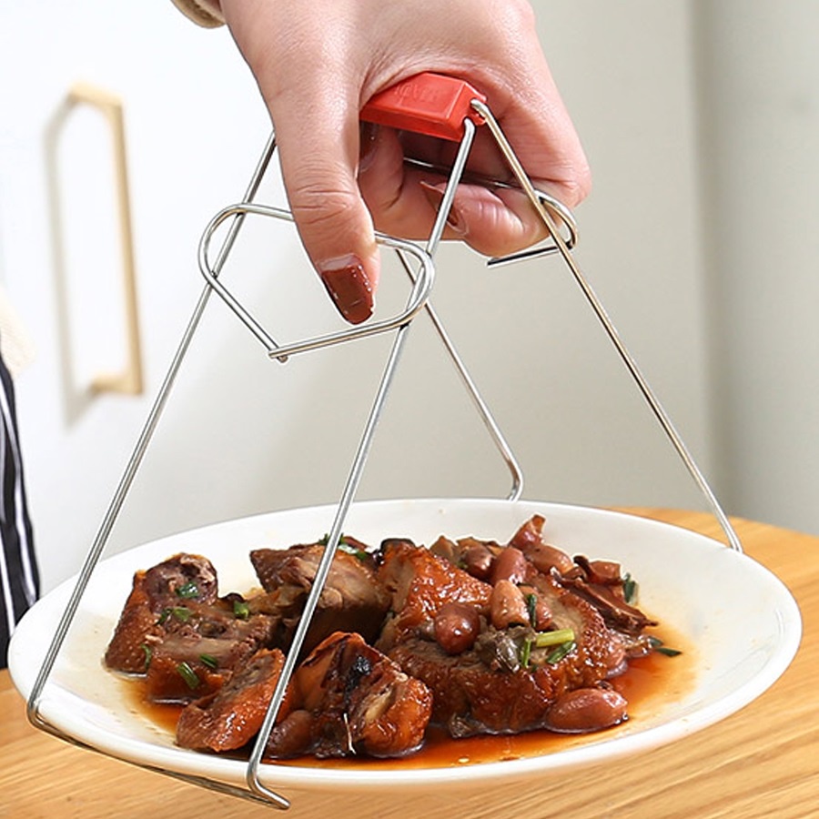 Kẹp Nhấc Nồi Đĩa Tô Inox V2 Gắp Đĩa Tô Nóng Hấp Cách Thủy Mẫu Mới A2021