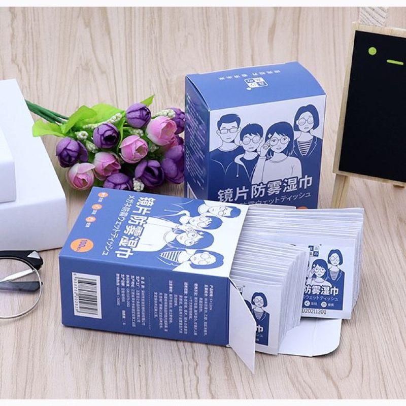 Hộp 100 Khăn Lau Kính Nano Chống Mờ Sương, Vân Tay A4052