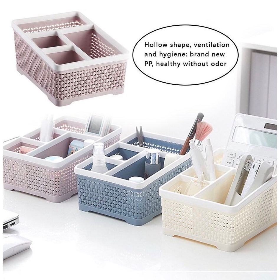 KHAY NHỰA TIỆN ÍCH 4 NGĂN VIỆT NHẬT 5688 6 Loại To) Khay Nhựa Việt Nhật Để Bàn 4 Ngăn Lớn A5432