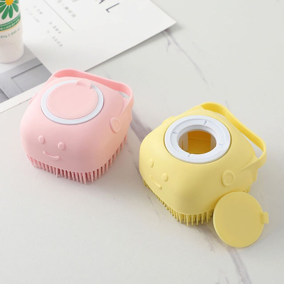 Bông Tắm Silicone Tạo Bọt Massage Tẩy Tế Bào Chết Mềm Mại A3623