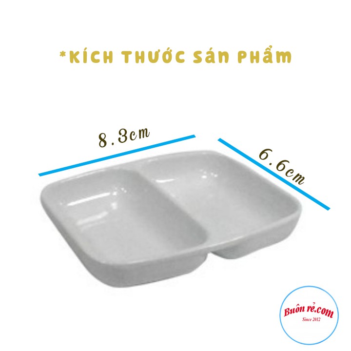 Dĩa Chấm Nhíp 2 Ngăn Việt Nhật Đựng Gia Vị Nước Mắm A1133