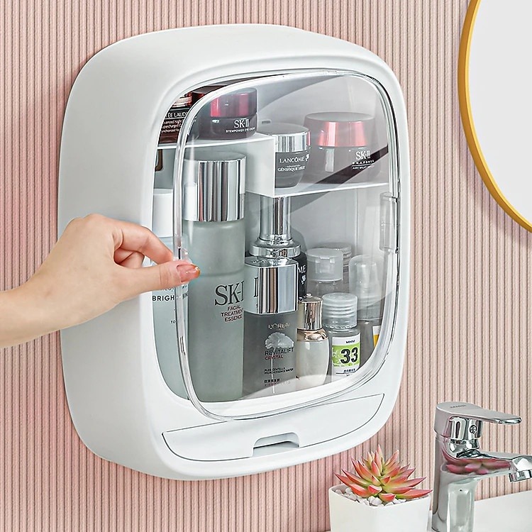 Tủ Kệ Mỹ Phẩm DánTường Hokori, Kệ Nhà Tắm Đựng Dầu Gội Đồ Trang Điểm, Kệ Đựng Đồ Đa Năng (3635) A3962